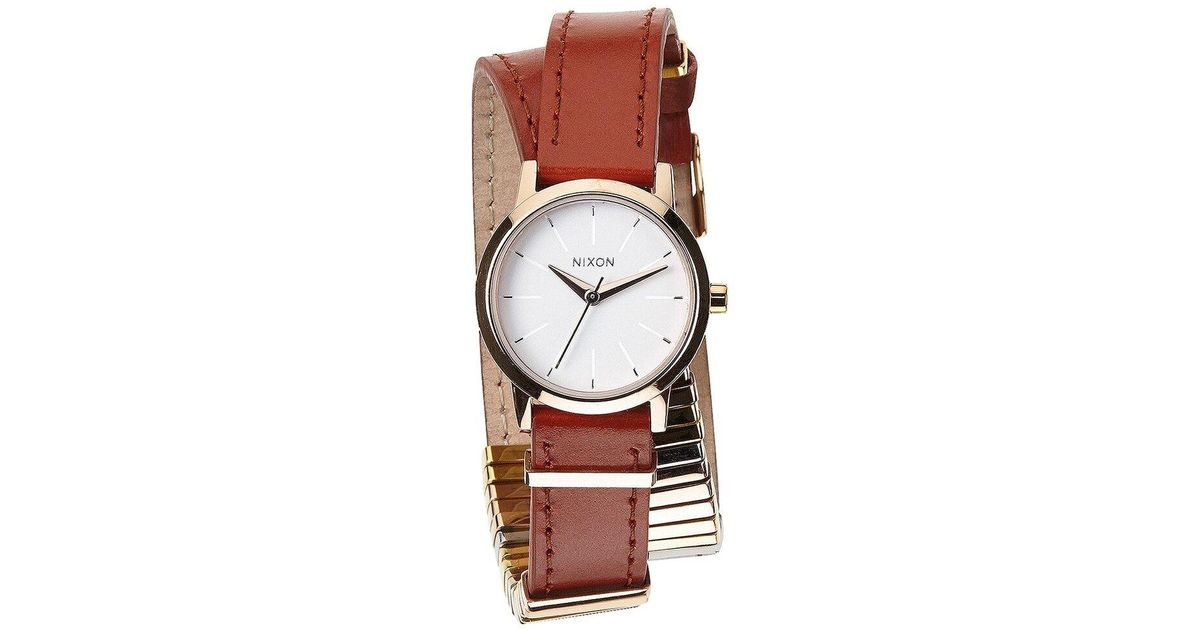 Nixon Leather Watch in Red Lyst UK