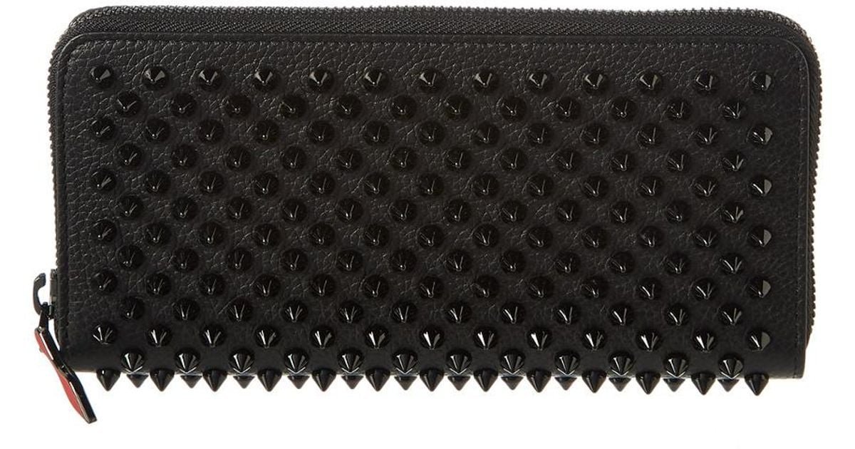 Christian Louboutin Panettone Studded Leather Zip Around Wallet in 