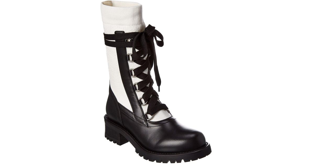 Dior Land Lace-up Leather Boot in Black - Save 8% | Lyst