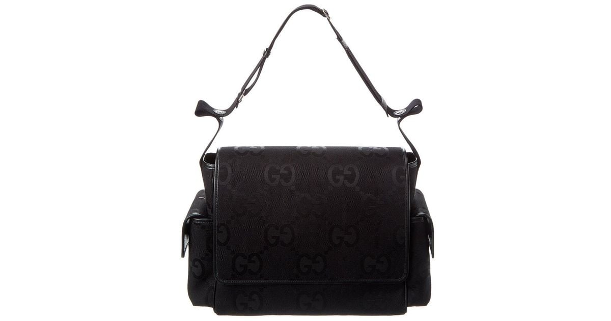 Gucci gg supreme canvas diaper bag black sale