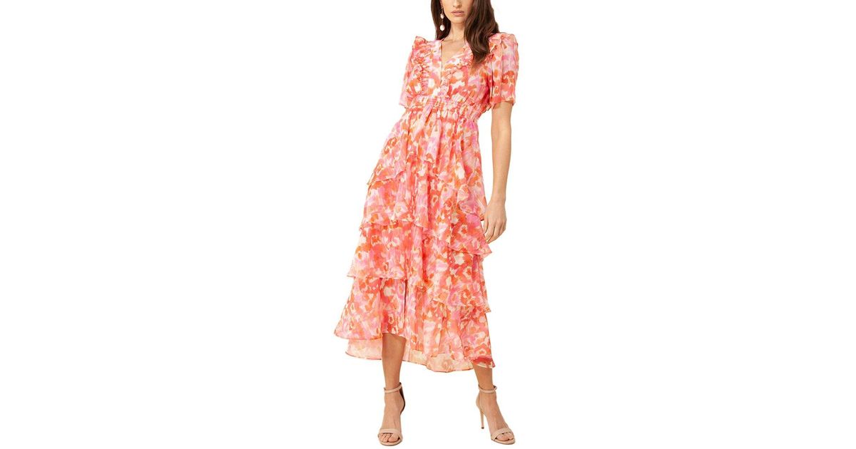 Hale Bob Pink Printed Maxi Dress 35AZ6060 main image 1
