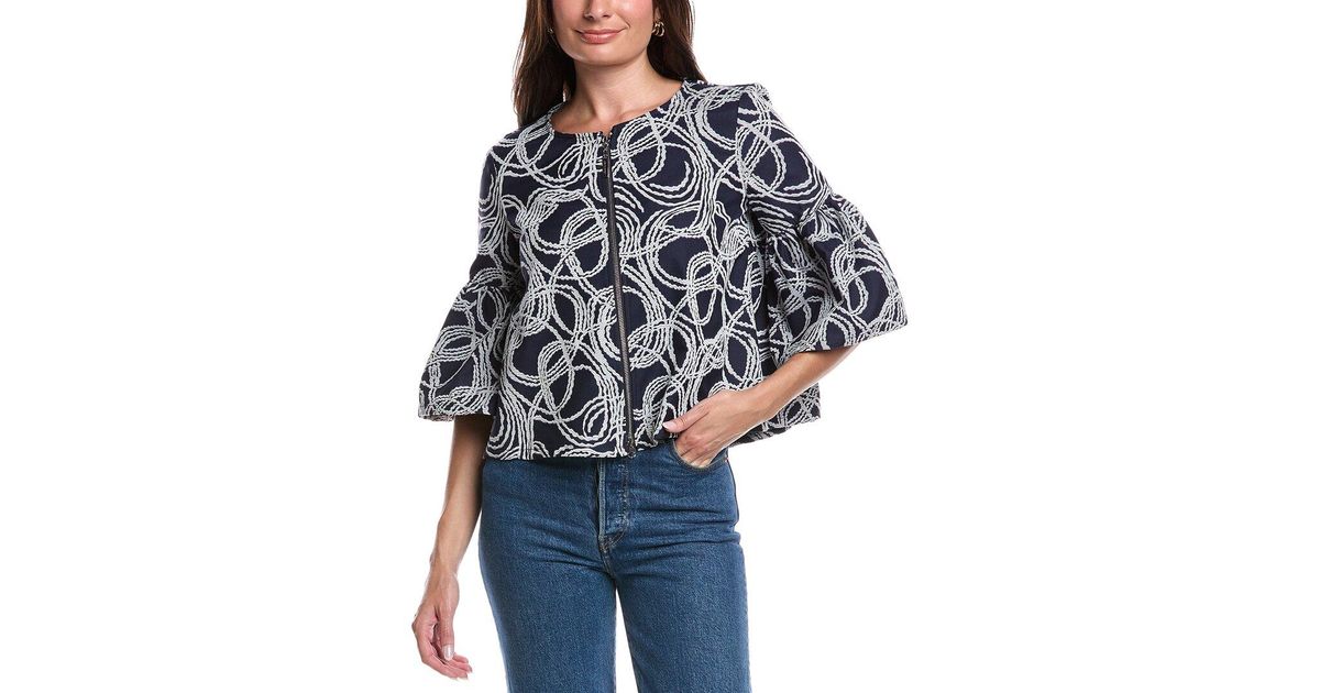 Joseph Ribkoff Jackets - Jacquard Dot Boxy Jacket FINAL SALE ITEM