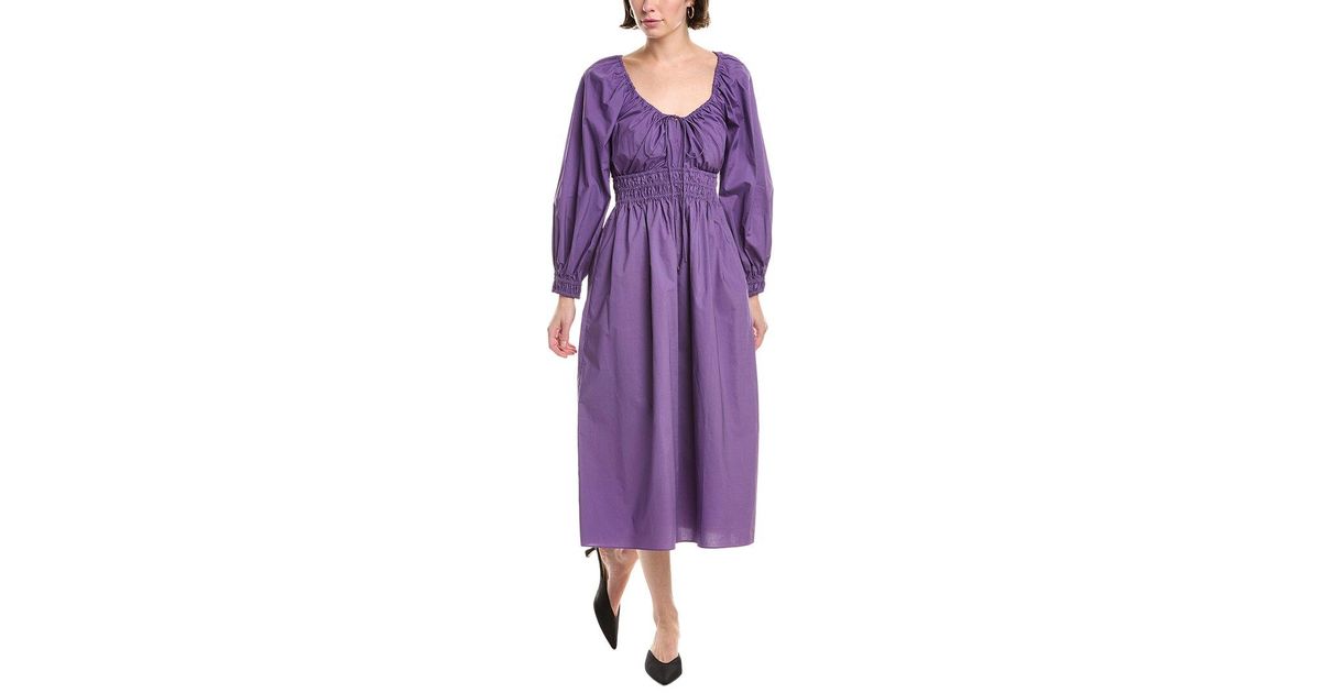 rebecca taylor purple dress Rebecca Taylor Foxglove Poplin Smocked Waist Dress | Fox Glove