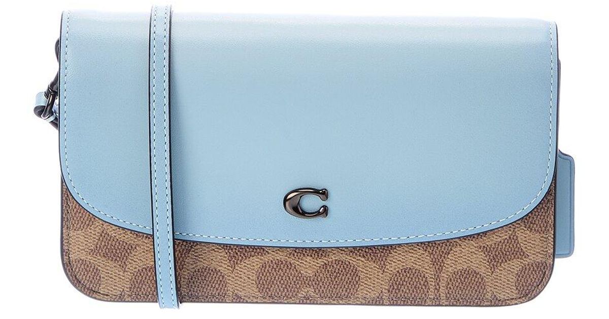 COACH Hayden Signature Coated Canvas & Leather Crossbody in Blue Lyst UK