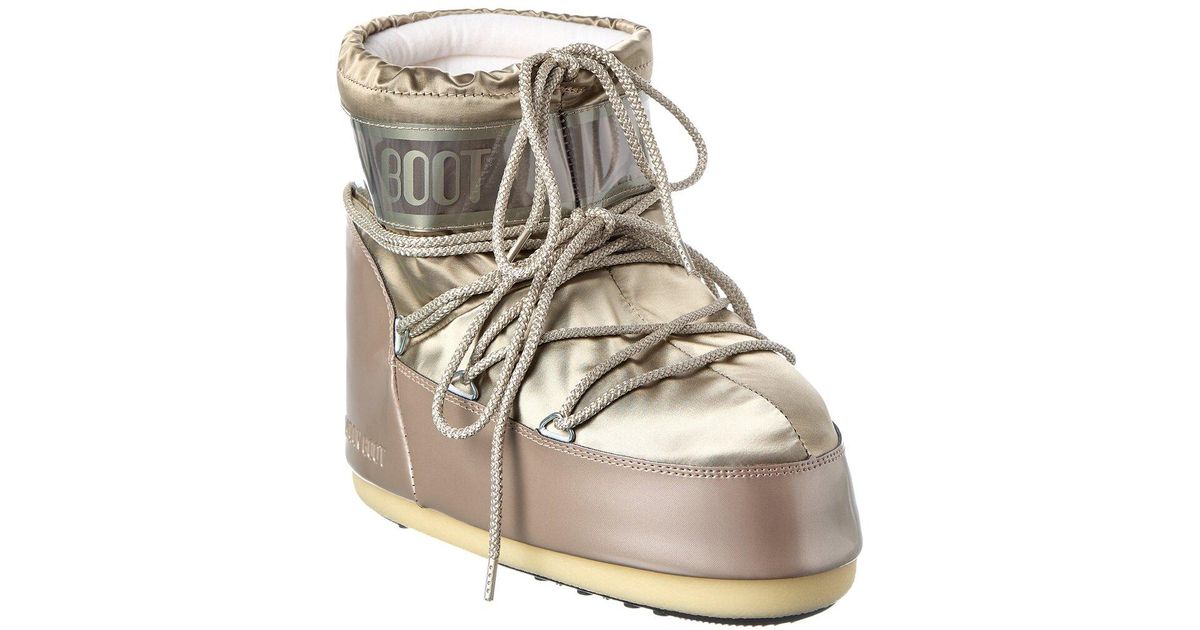 Moon Boot Icon Low Satin Boot | Lyst UK