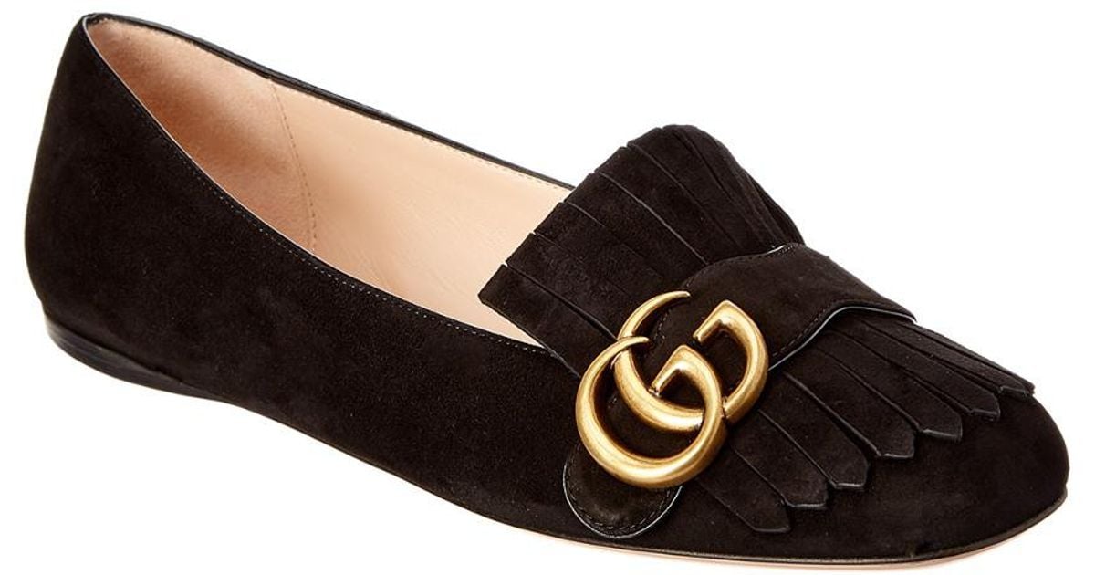 gucci suede ballet flat