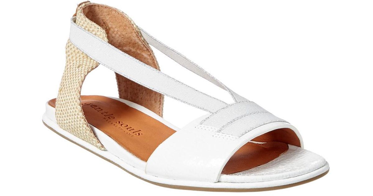 gentle souls white sandals