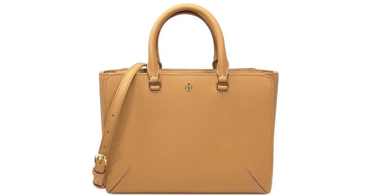 Tory Burch Emerson Small Zip Leather Tote in Brown Lyst