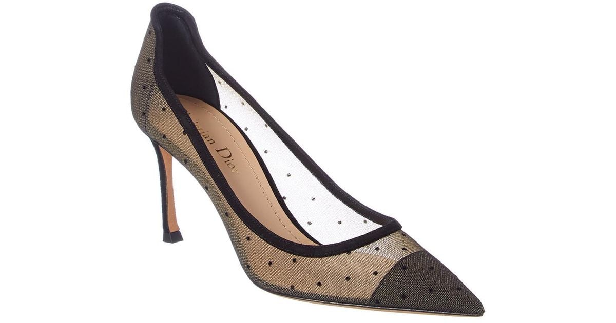 Dior Leather D-moi Dotted Mesh Pump in 