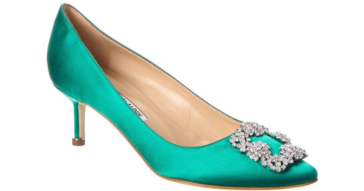 Manolo Blahnik Hangisi 50 Satin Pump in 
