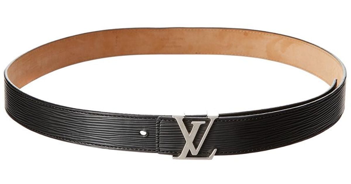 Louis Vuitton Black Epi Leather Lv Initiales Belt (size 90) in Brown | Lyst