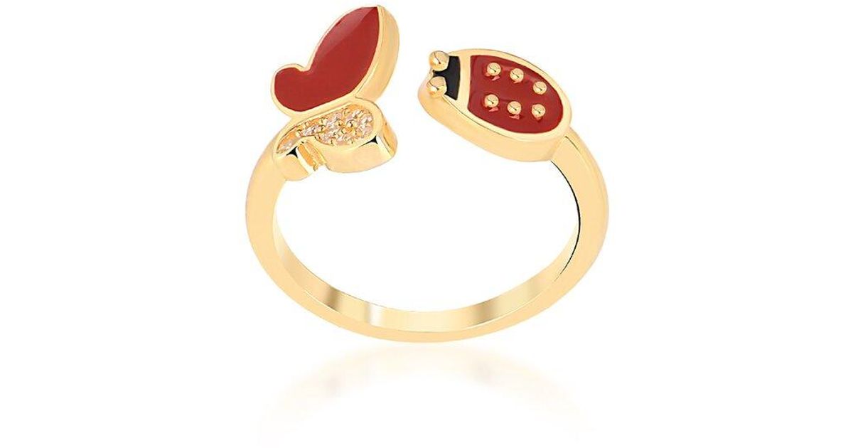 Gabi Rielle Shining Moment 14k Over Silver Cz Lady Rouge Adjustable ...