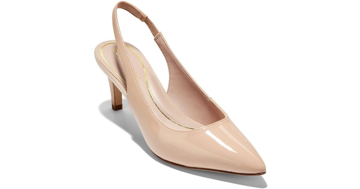 Cole Haan Vandam Leather Pump in Natural | Lyst