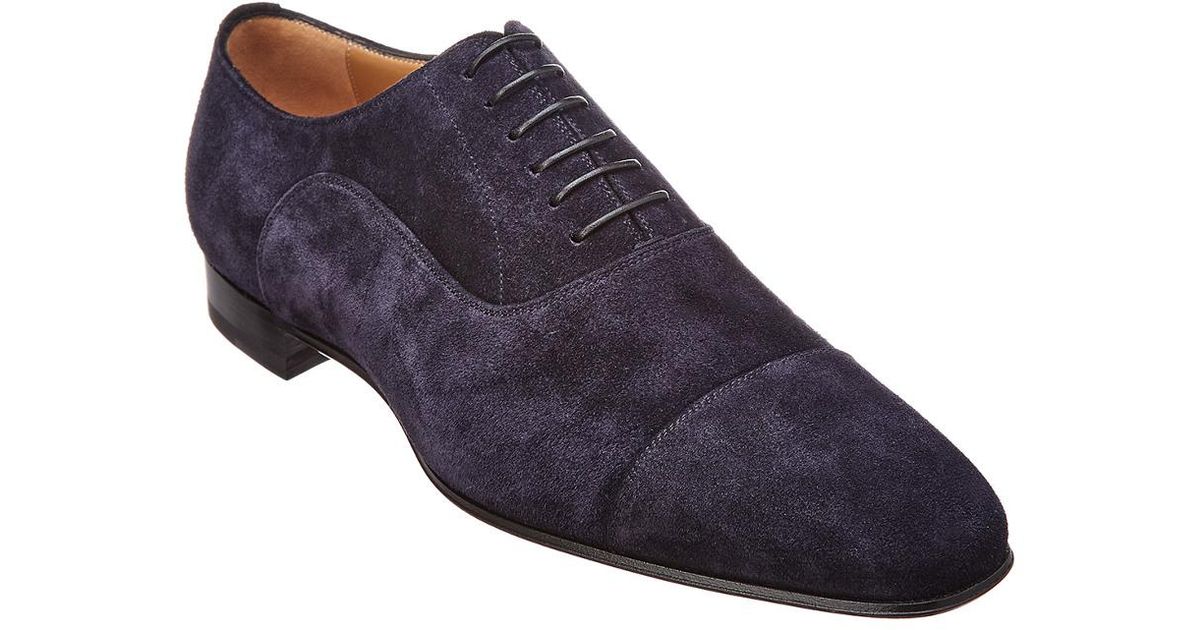 christian louboutin blue suede shoes