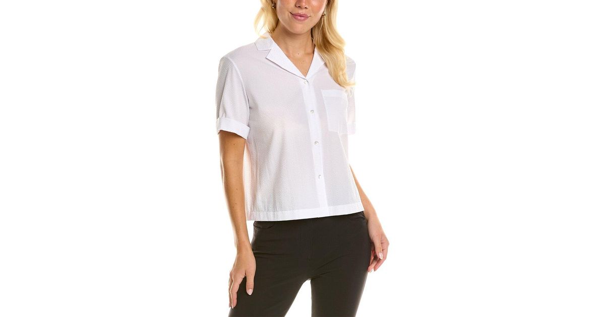 Theory Camp Shirt in White Lyst