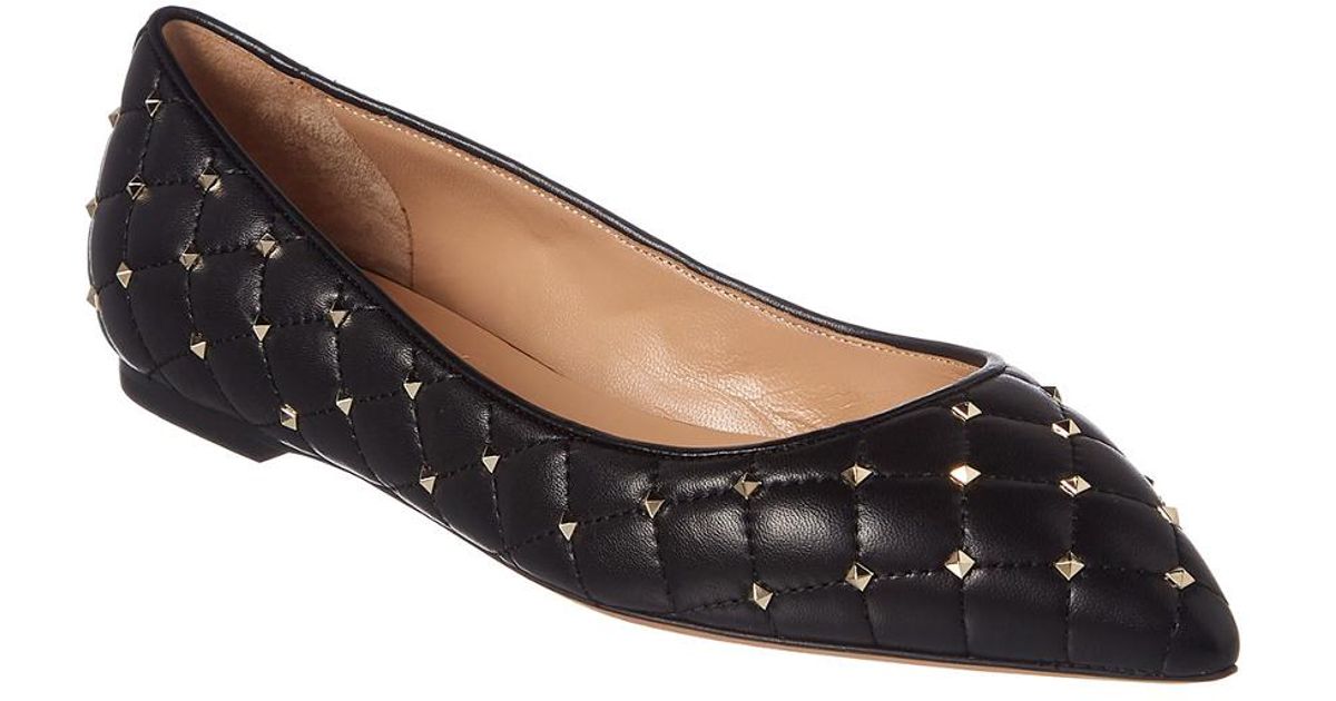 valentino rockstud spike flat