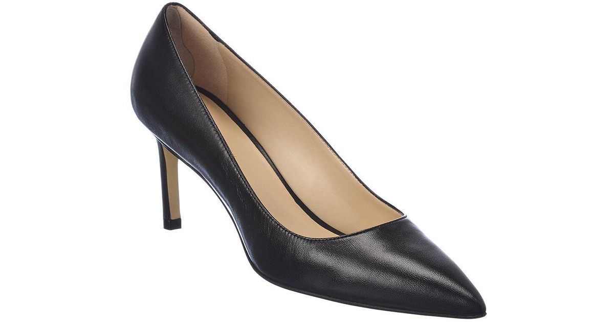 Stuart Weitzman Leigh 75 Leather Pump in Black (Blue) | Lyst Australia