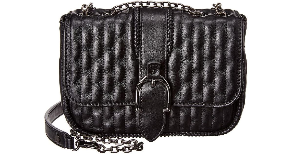 Longchamp Amazone Xs Leather Shoulder Bag in Black - Lyst
