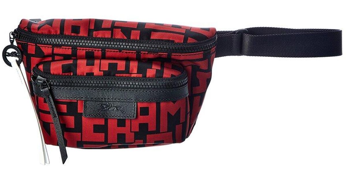 Longchamp Synthetic Le Pliage Lgp Medium Nylon Belt Bag in Red Lyst