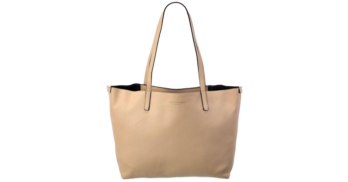 Bruno Magli Everything Leather Tote in Natural Lyst