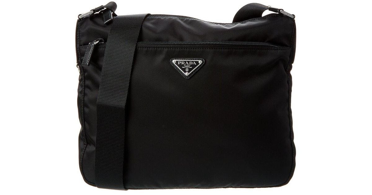 Prada Vela Nylon Shoulder Bag in Black Lyst