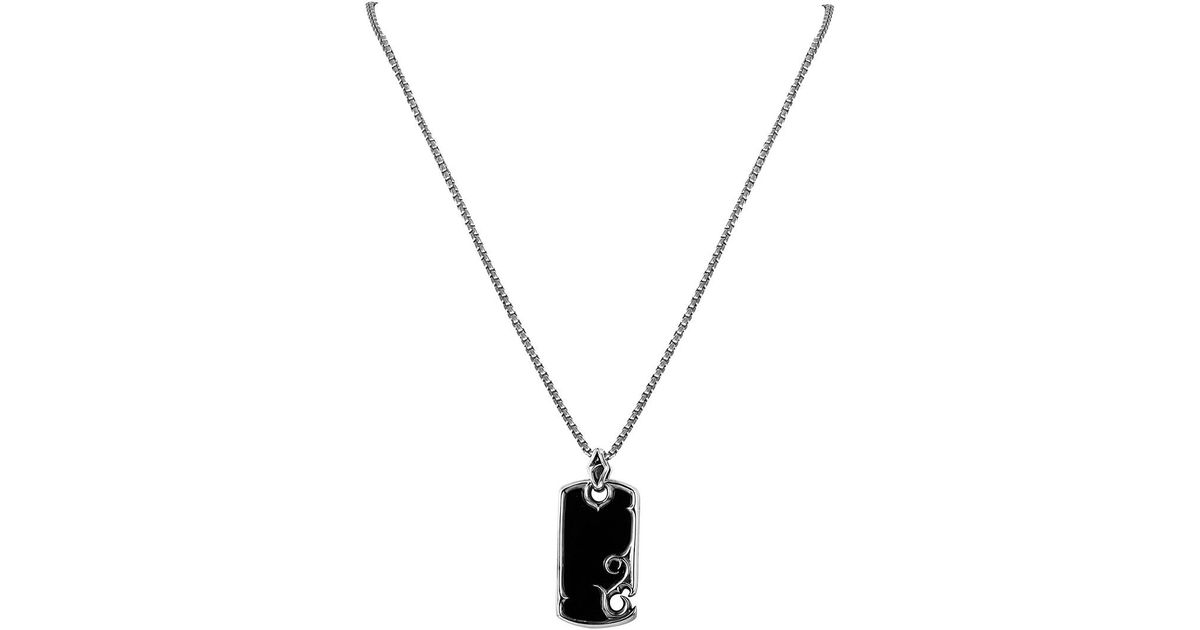 silver and onyx necklace