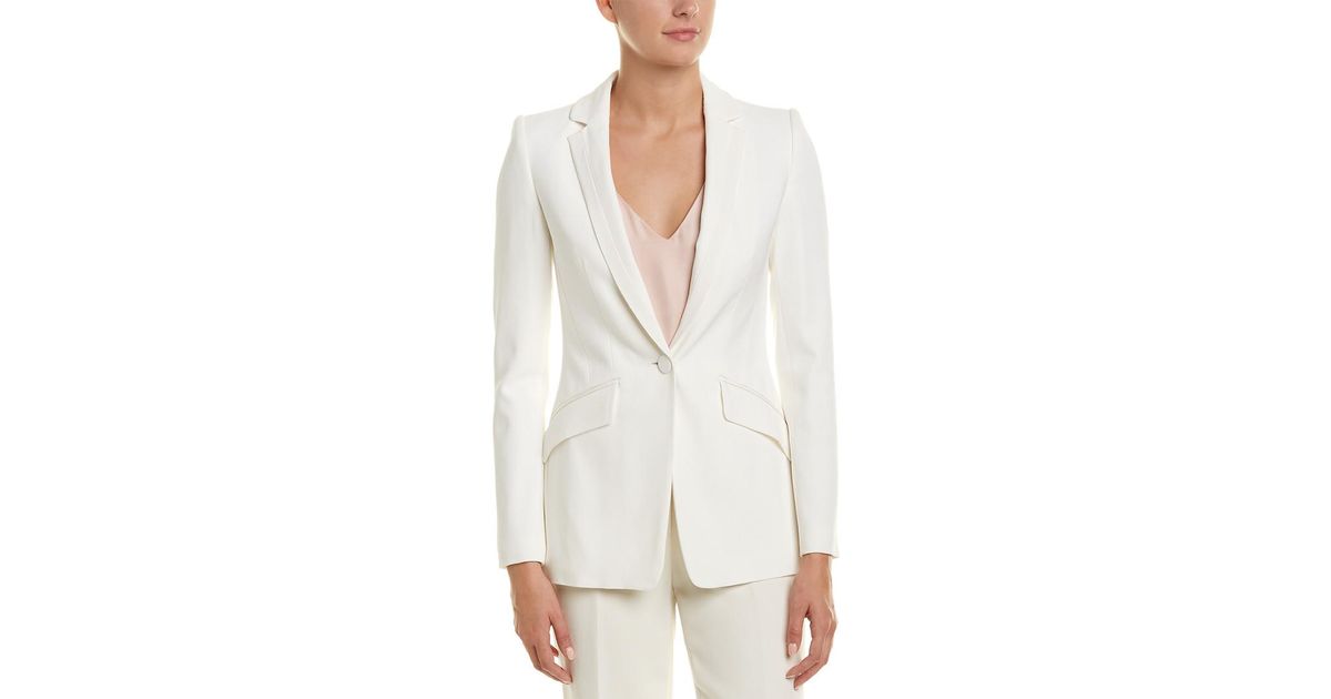 Karen Millen Synthetic Jacket in White | Lyst