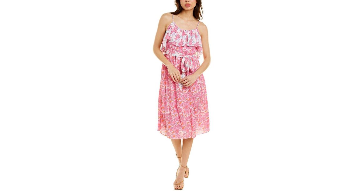 CELINA MOON Braided Mini Dress in Pink | Lyst