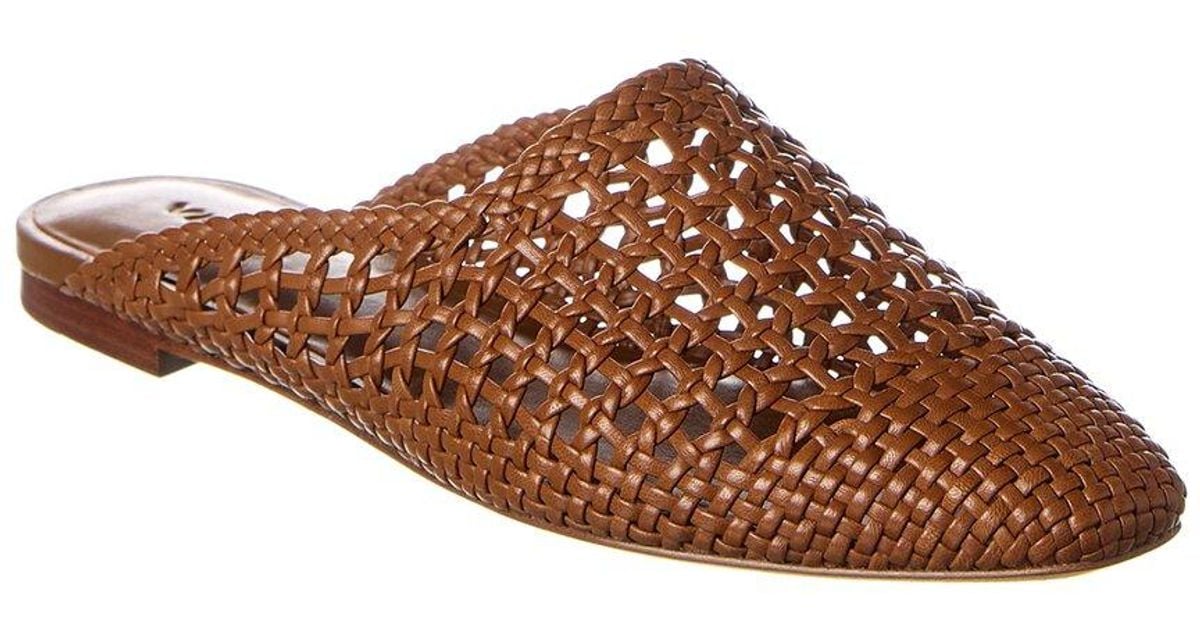 Vince Barrett Leather Mule in Brown - Lyst