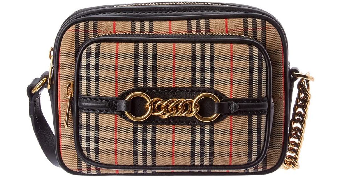 Burberry 1983 Check Link Canvas & Leather Camera Bag in Black Lyst