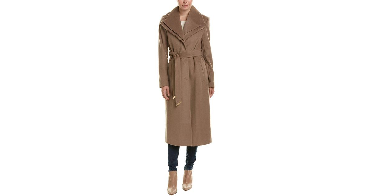 tahari alice wool maxi coat