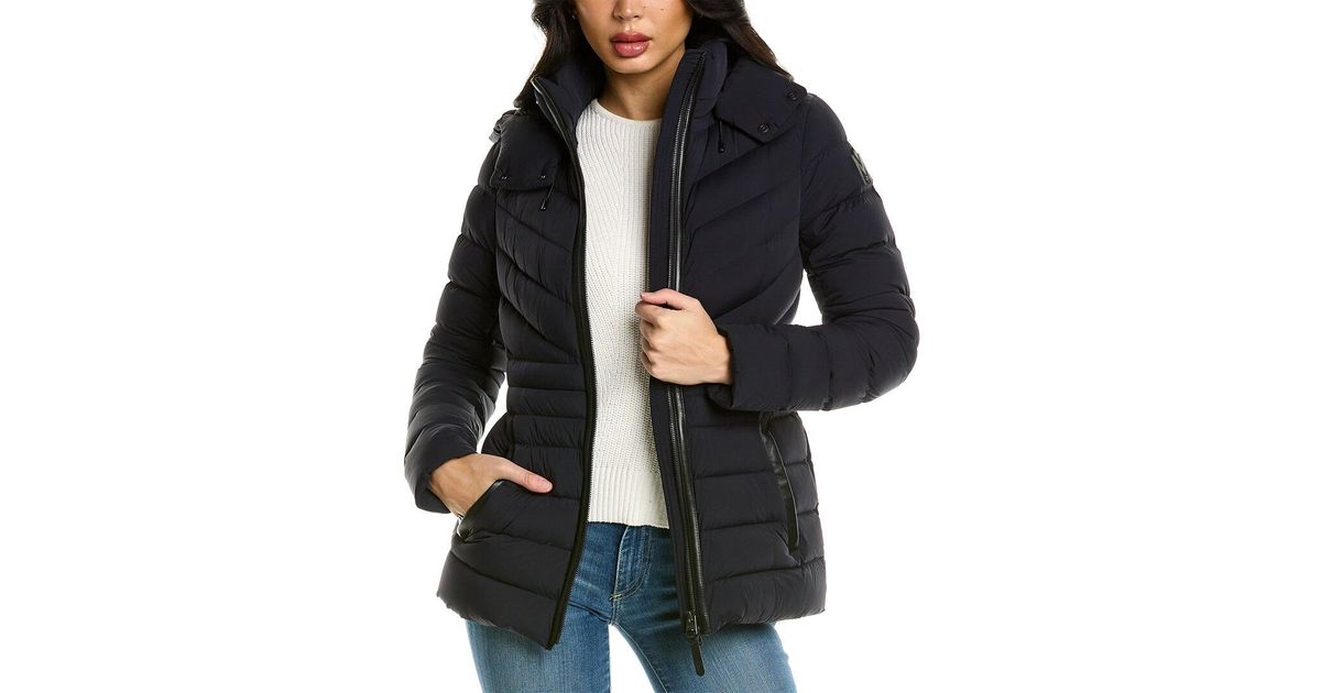 Mackage Patsy Agile 360 Leathertrim Down Jacket in Black Lyst