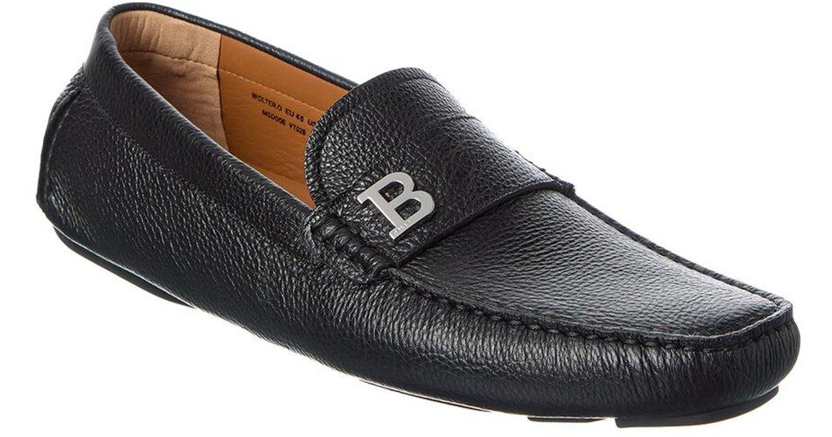 Bally Wolter.O Black Grained Calf Leather Driver Loafers Men\'s US 12 Italy Bally Wolter Buckle Driver in Grained Leather – Bally Outlet main image 3
