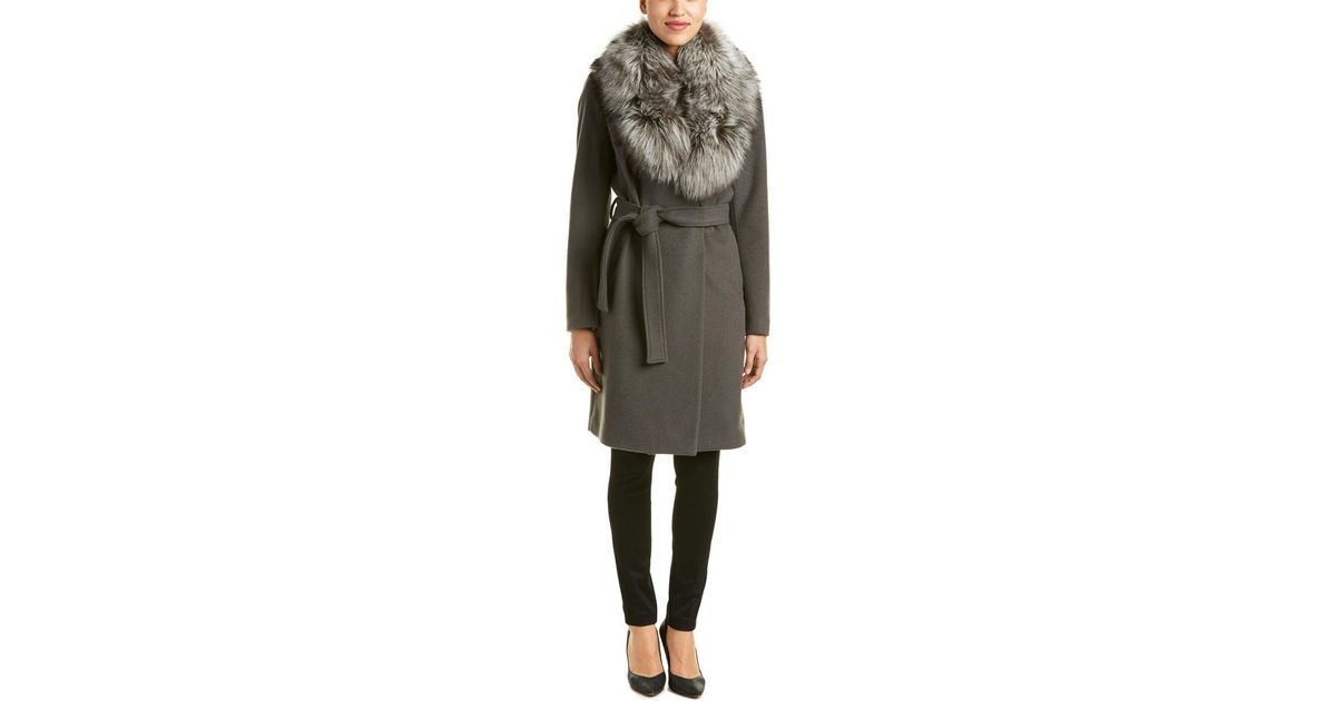 elie tahari wrap coat