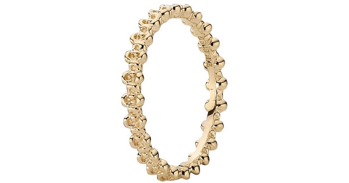 PANDORA 14k Gold Flower Stack Ring in Metallic - Lyst