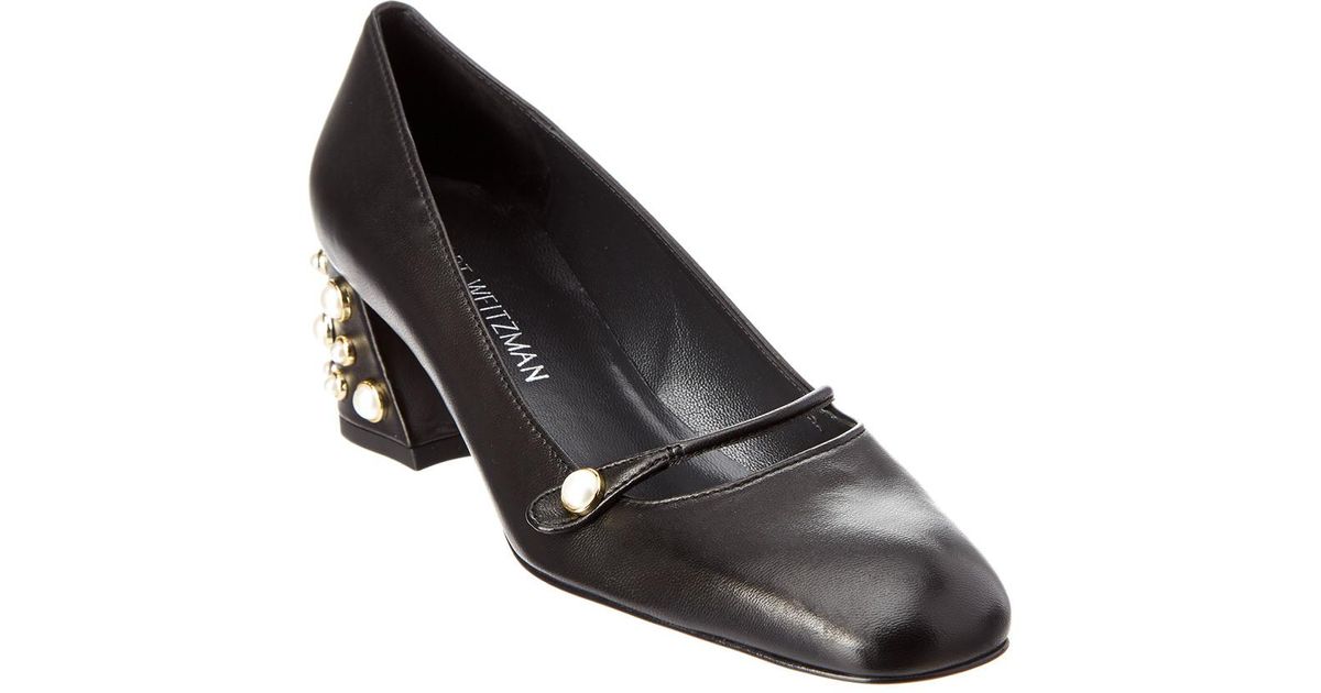 stuart weitzman stanton leather pump