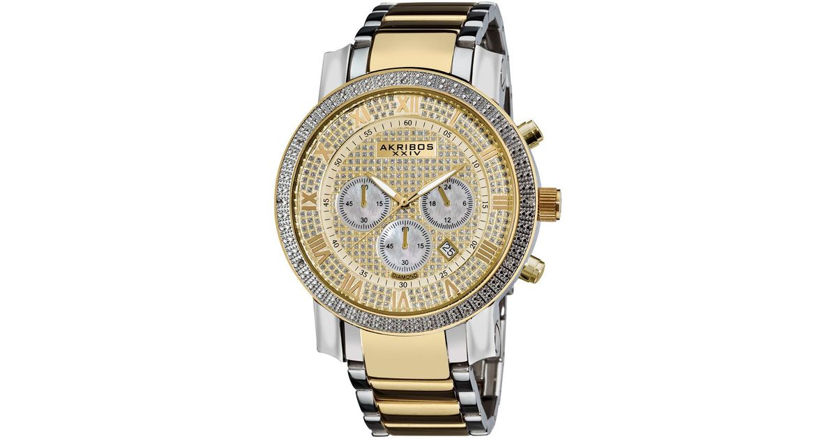 AKRIBOS XXIV Grandiose Gold Tone Bling Ladies Watch AK440YG Akribos Ladies Yellow Gold Tone Skeleton Dial Beige Leather  main image 2