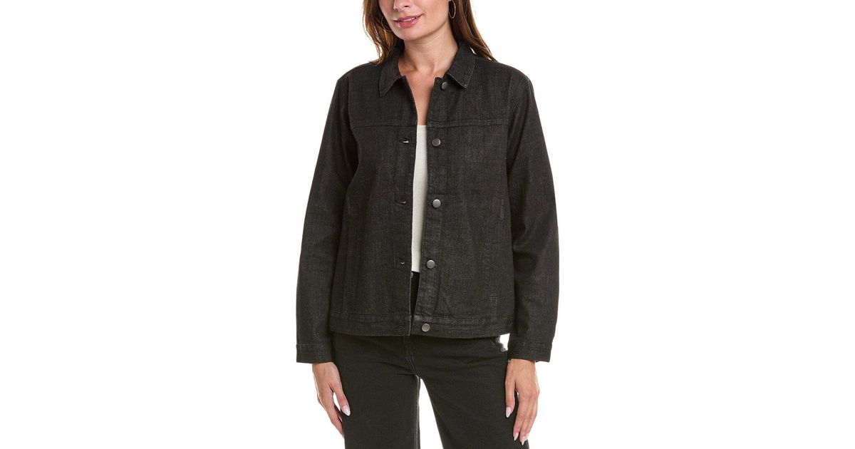 Eileen Fisher Jean Jacket in Black Lyst UK