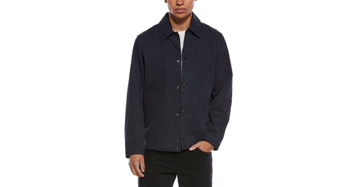 Rag & Bone Reed Coaches Wool-Blend Jacket in Blue for Men | Lyst UK
