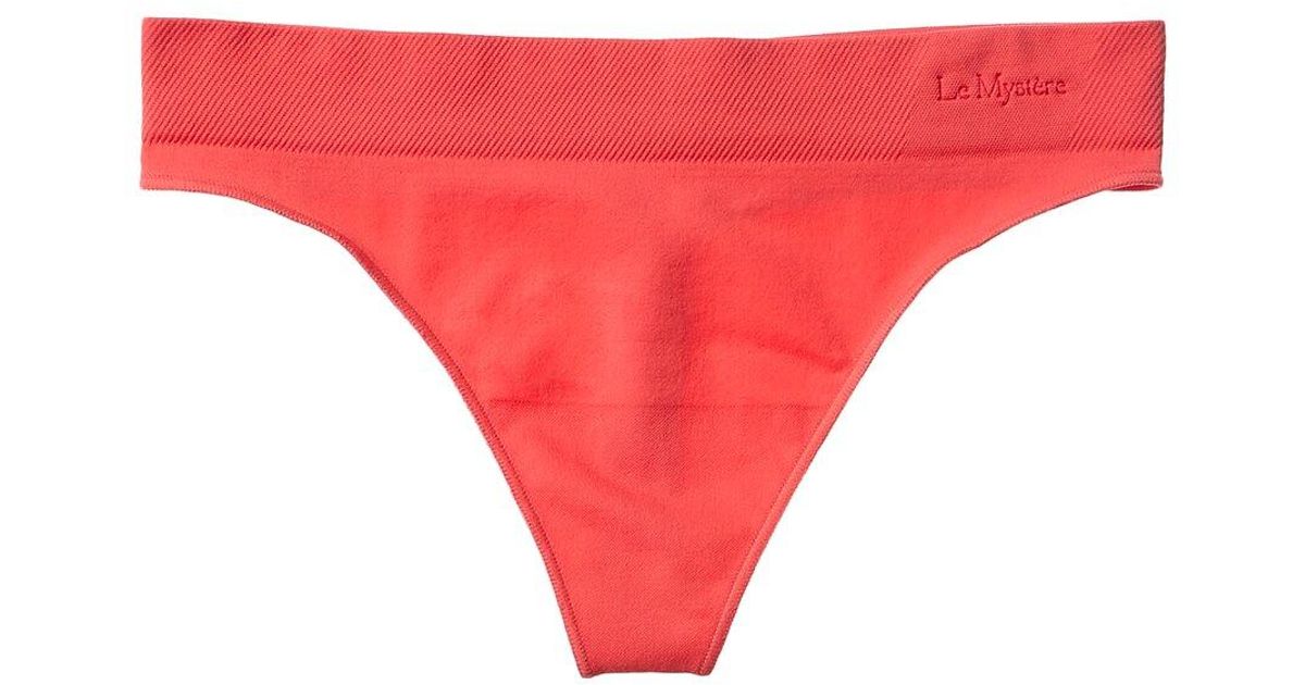 Le Mystere Seamless Comfort Thong in Red | Lyst
