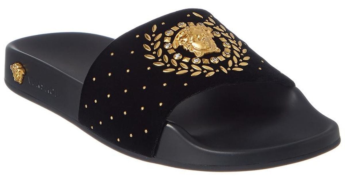 versace medusa stud slides