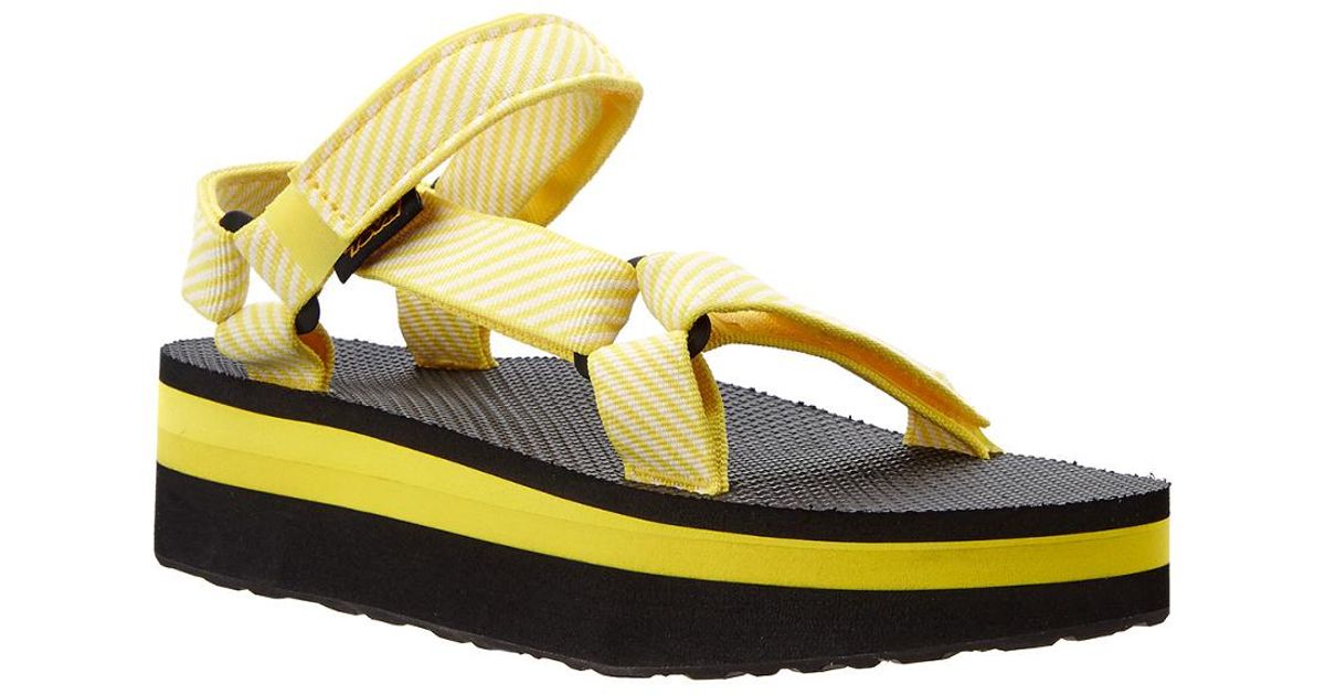Yellow platform tevas Clearance