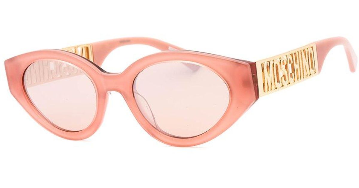 Moschino MOS160/S Woman\'s Sunglasses Moschino MOS160/S 035J 2S Pink/Pink Silver Mirror 51-20-145  main image 2