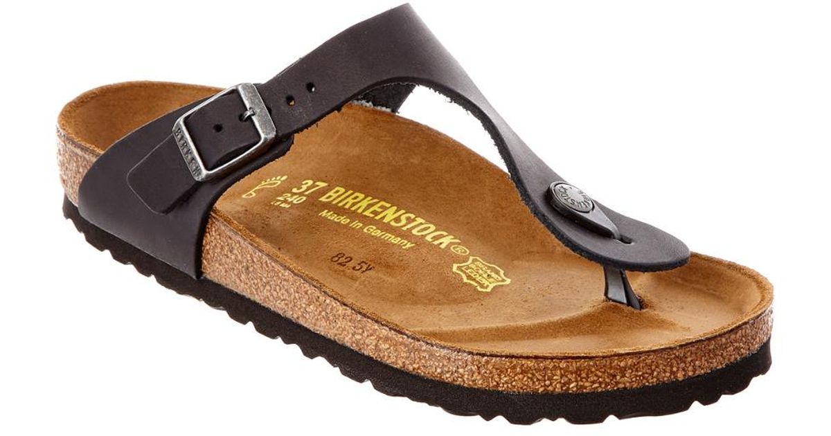 oiled leather birkenstock gizeh