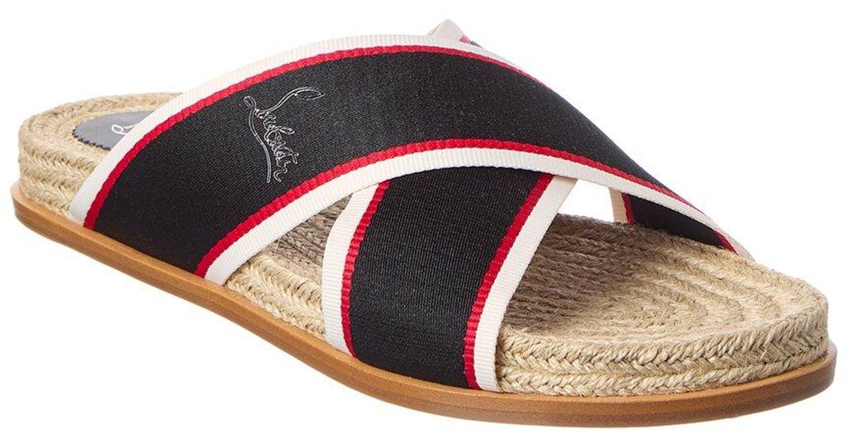 Christian Louboutin Hot Cross Grosgrain Sandal, Blue The Christian Louboutin Summer - Christian Louboutin main image 2