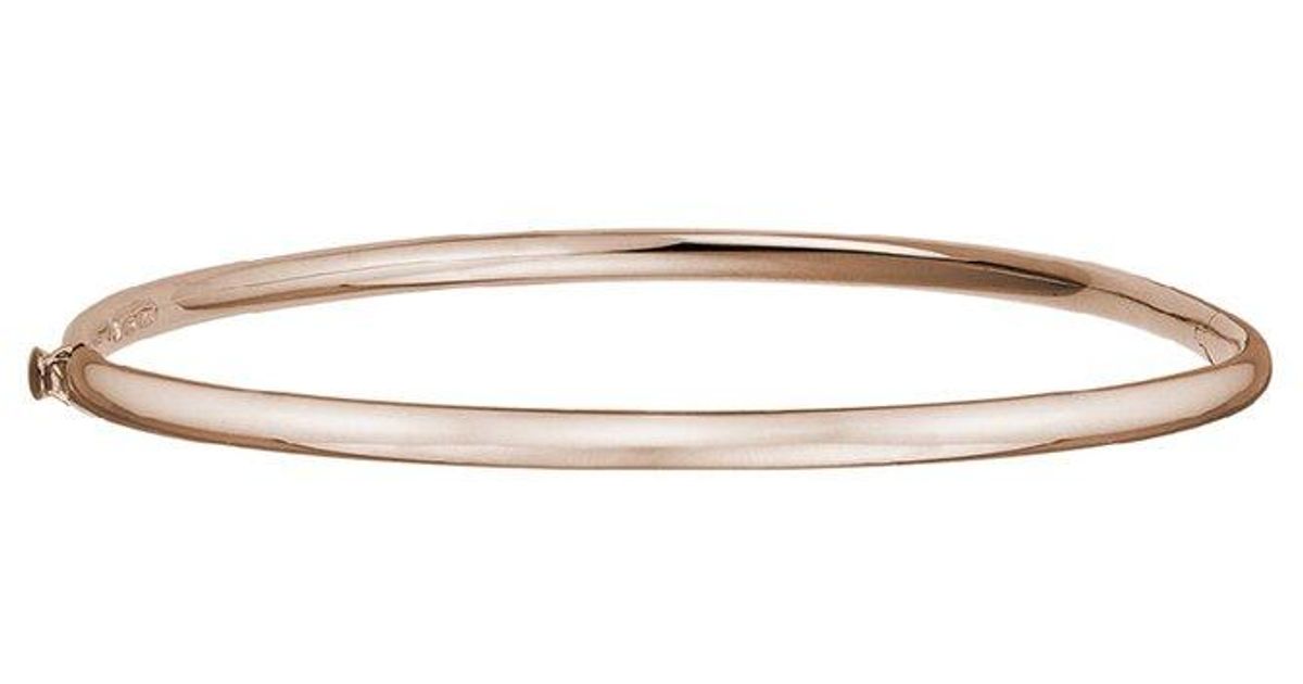 Italian Gold 14K Italian Rose Bangle Bracelet in White | Lyst