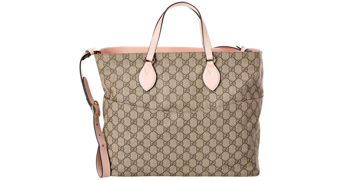 Gucci Soft Gg Supreme Diaper Bag in Pink - Lyst
