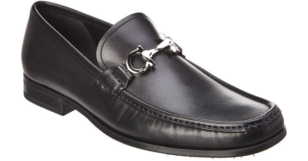salvatore ferragamo sherman gancini bit leather loafers