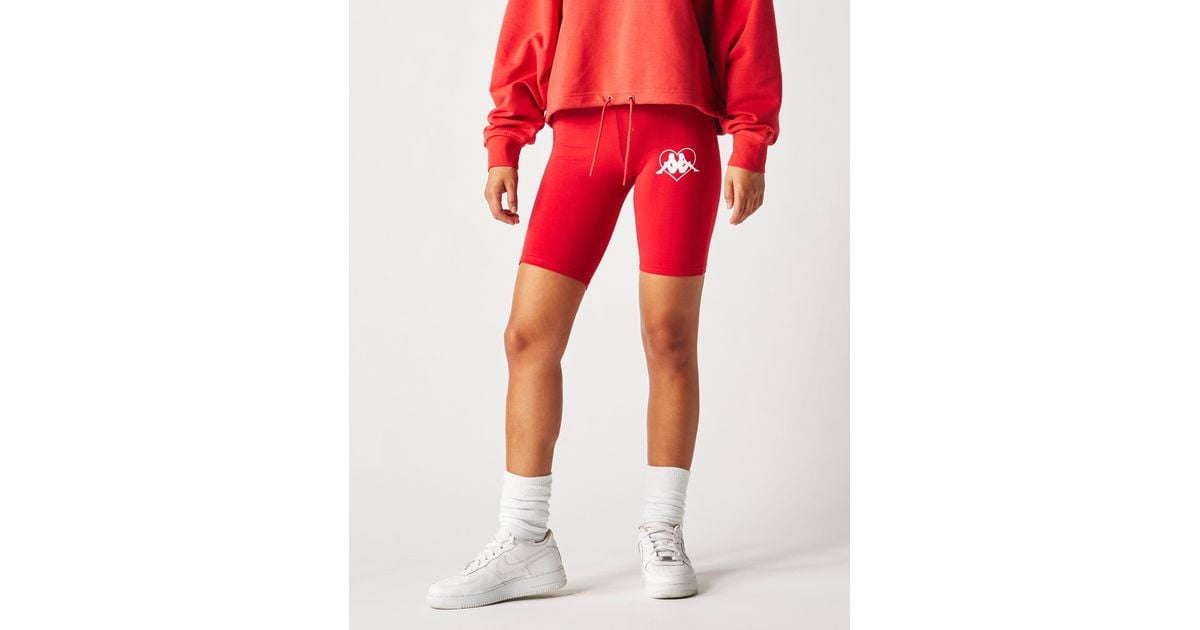 Kappa Cotton Authentic Chorzow Shorts in Red | Lyst