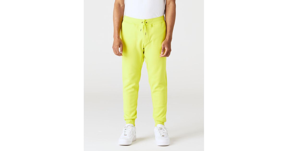 Polo Ralph Lauren Double Knit Tech Athetic Jogger Pant in Yellow for